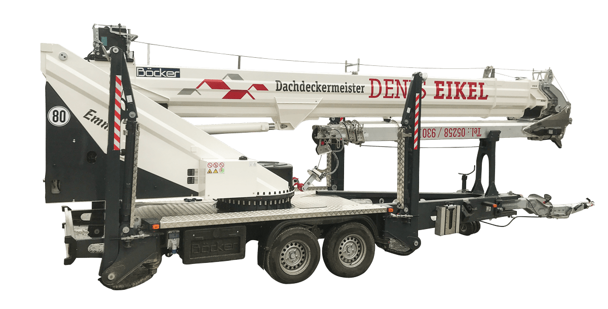 Unser AHK 36 „Emma“ Anhänger Kran als Freisteller.